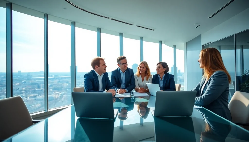 Collaborative discussion on luxembourg soparfi in a modern office setting.