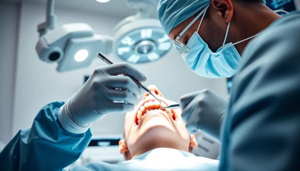 Orthodontist conducting corrective jaw surgery Hawthorn with precision and care.