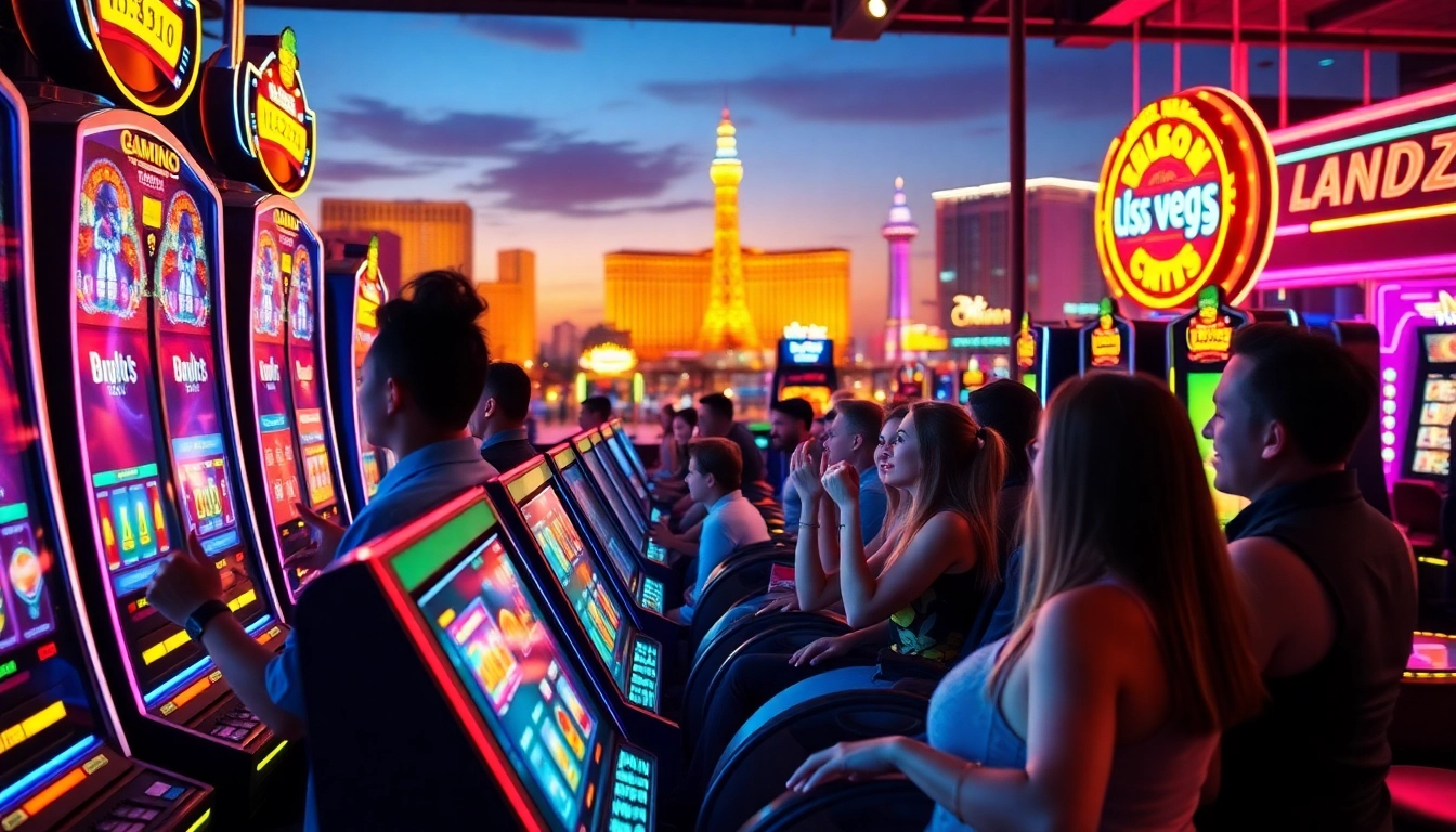 Engaged players enjoying the vibrant Vegas hero online casino atmosphere.
