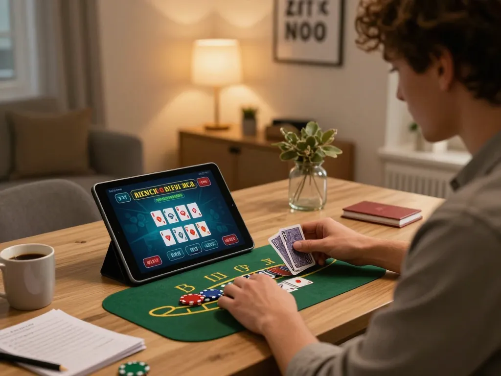 Engaging gameplay on BK888 blackjack table seen on tablet screen.