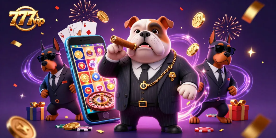 Experience thrilling wins with 777vip, illustrated by vibrant casino characters and engaging game elements.