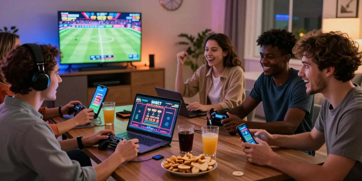 Exciting online gaming scene at trang chủ shbet with friends enjoying live betting atmosphere.