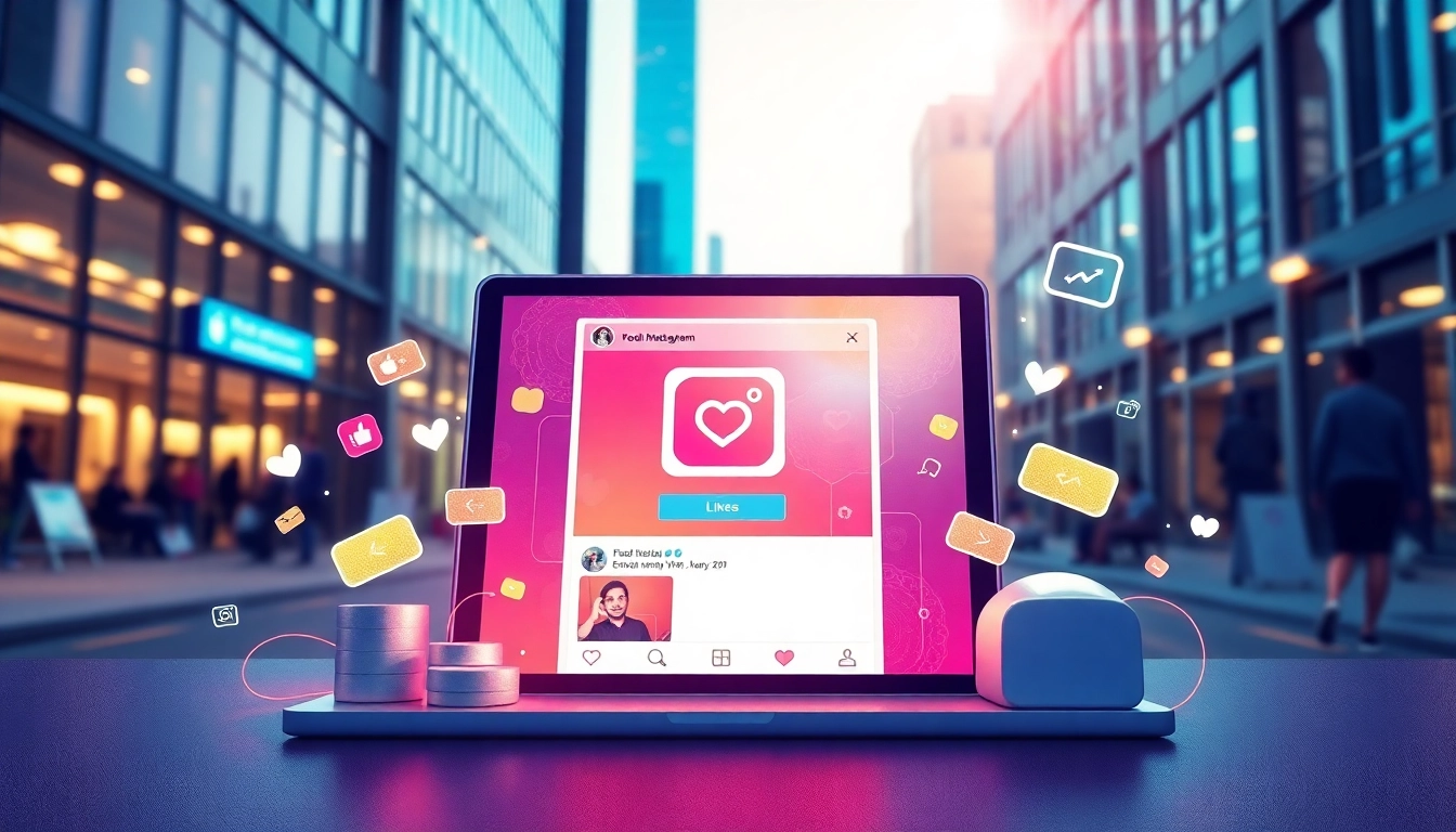インスタ いいね 購入で包括的なSNSマーケティング戦略を視覚化した画像。