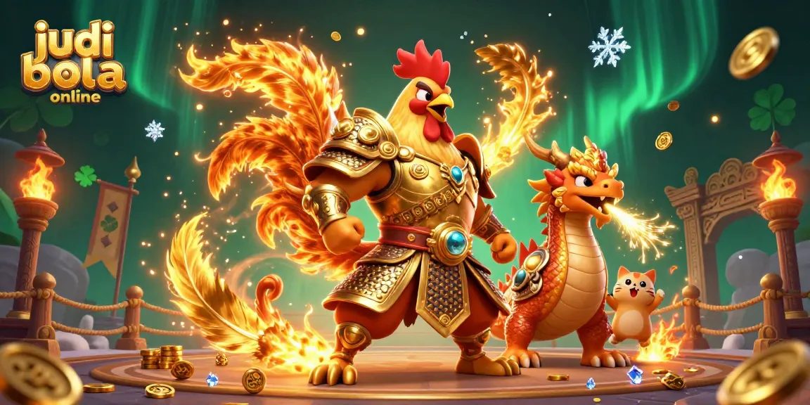 Experience the excitement of judi bola online with dynamic characters and vibrant casino elements in action.